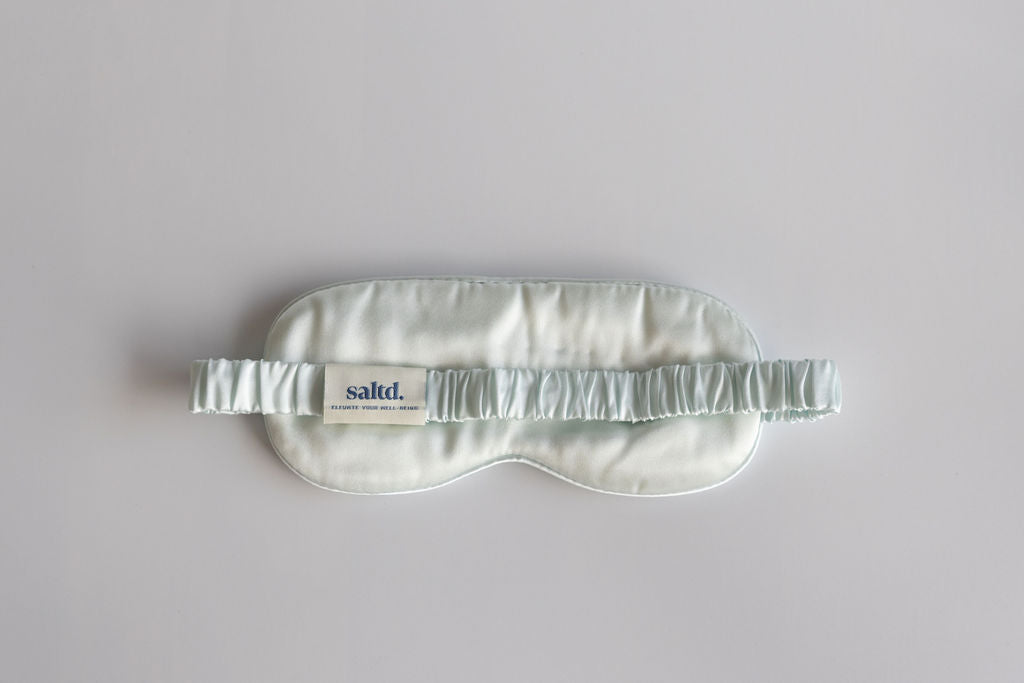 Saltd 100% mulberry silk eye mask. Sleep support.
