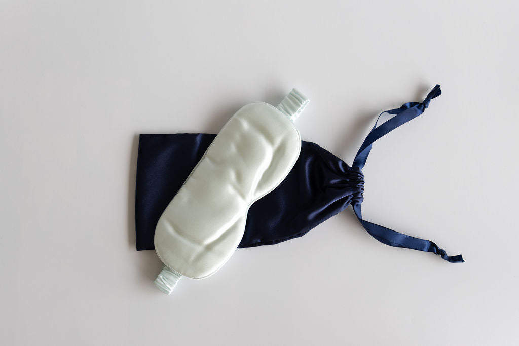 Saltd 100% mulberry silk eye mask. Sleep support.