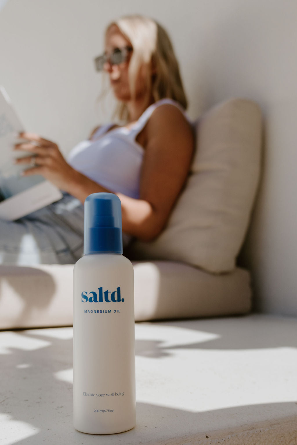 Saltd magnesium oil,  helping to support you and your body to relax, achieve restorative rest, calm your central nervous system, relieve muscle tension and recover faster, alleviate restless legs, boost your energy levels, balance your hormone levels and allow the body's systems to function optimally. Sleep support. Made in New Zealand.