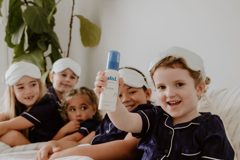 Magnesium oil for kids. Helping to support their body's to relax, achieve restorative rest, clam their central nervous system , relieve muscle tension and cramps, alleviate growing pains and restless legs, balance energy levels and allow their body's systems to function optimally. Sleep support. Made in New Zealand. 
